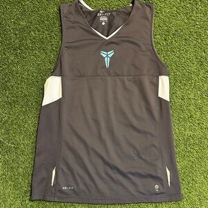 NWOT Kobe Bryant Mamba Grey White Dri-Fit Tank Top